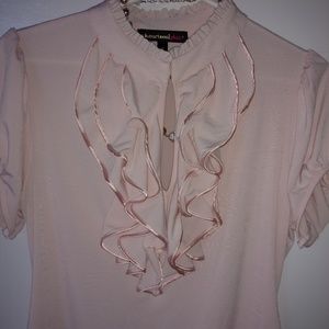 HEART & SOUL soft pink blouse 1X
